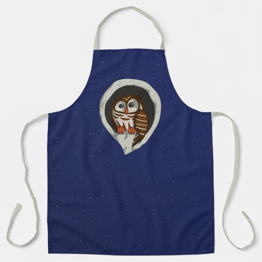Tablier Selene the Owl All-Over Print Apron (Recto)