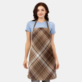 Tablier Semences et noix Brown Plaid (Porté)