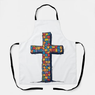 Tablier Sensibilisation sur l'autisme Mois Christ Religion
