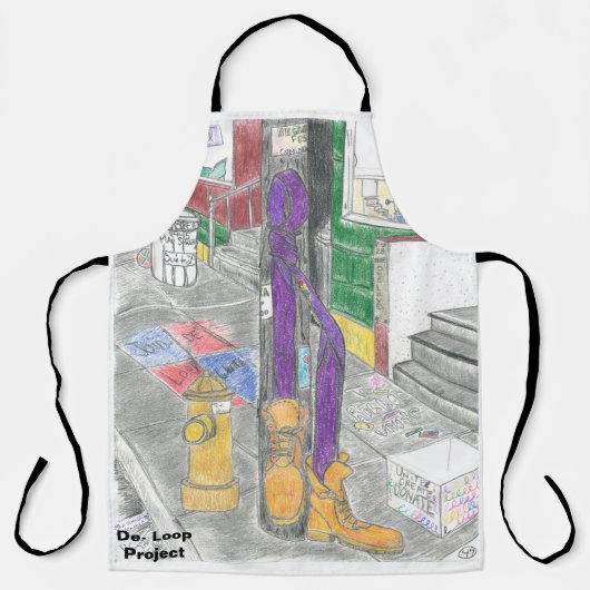 Tablier Sensibilisation violette à "May Street" (Recto)