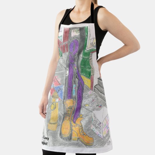 Tablier Sensibilisation violette à "May Street" (Insitu)