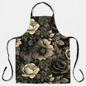Tablier Sépia tonique Vintage Floral Print (Recto)