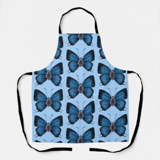Tablier Septembre Motif papillon bleu saphir de naissance