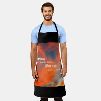 Tablier Septembre Nuages avec Psaume 30:5