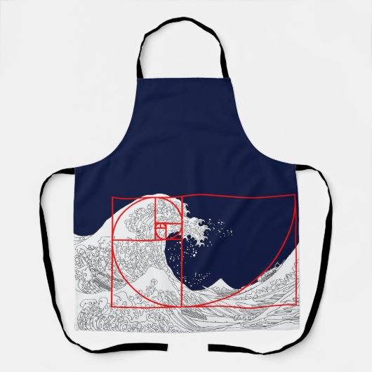 Tablier Séquence Fibonacci et la Grande Vague (Recto)