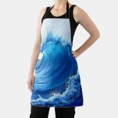 Tablier Serene Blue Wave Splashes (Insitu)