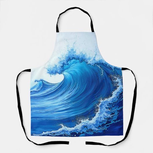 Tablier Serene Blue Wave Splashes (Recto)