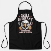 Tablier Sergent-grill : BBQ patriotique (Recto)