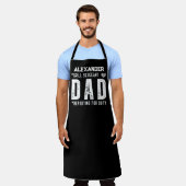 Tablier Sergent-grill personnalisé papa rapport pour servi (Porté)