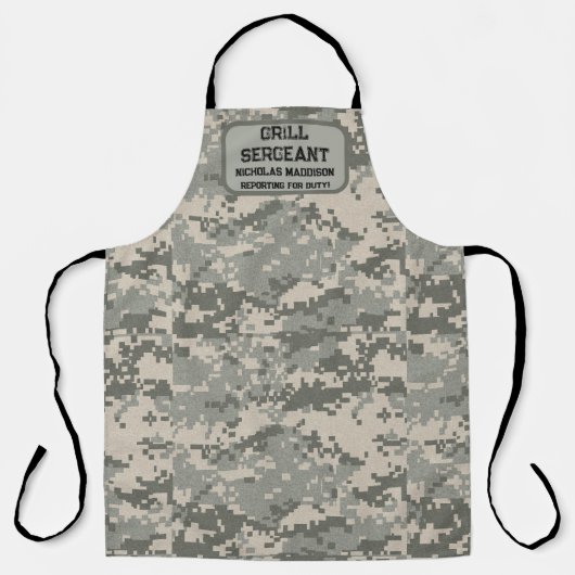 Tablier Sergent Grill Reporting pour service militaire (Recto)