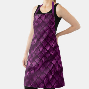 Tablier Série de design Léopard Violet et Or 20