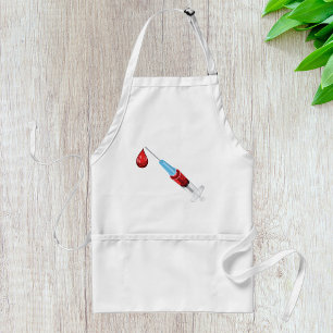 Tablier Seringue Médicale avec Goutte de Sang