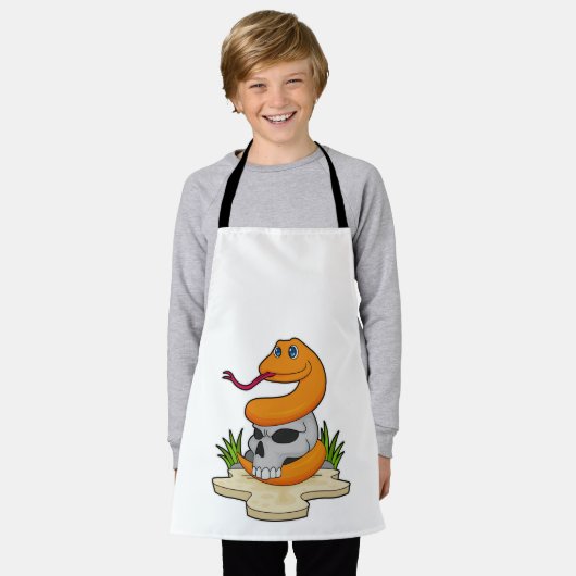 Tablier Serpent avec crâne (Porté)