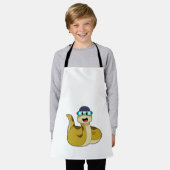 Tablier Serpent avec lunettes de natation (Porté)