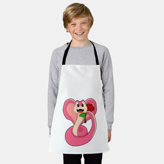 Tablier Serpent avec Rose (Porté)