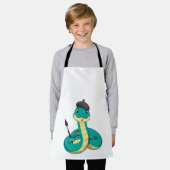 Tablier Serpent comme peintre avec pinceau (Porté)