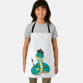Tablier Serpent comme peintre avec pinceau (Insitu)