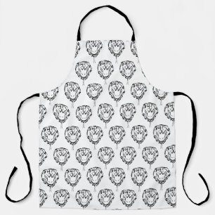 Tablier Serpent tribal noir et blanc