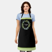 Tablier Serre florale d'eucalyptus en noir (Porté)