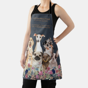 Tablier Service de dressage de chien Groomer animal Marine