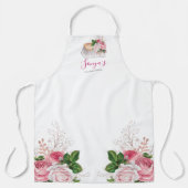 Tablier Service de nettoyage Brosse de nettoyage Floral Bu (Recto)