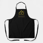 Tablier Service de nettoyage de maison dorée Maison (Recto)