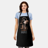 Tablier Service de nettoyage Rose noir or (Porté)