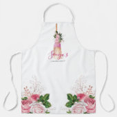 Tablier Service de nettoyage Salle d'affaires florale (Recto)