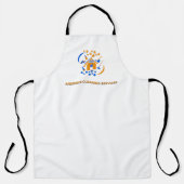 Tablier Services de nettoyage professionnel Orange Bleu Bl (Recto)