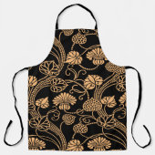 Tablier Set de table en tissu orange et noir (Recto)