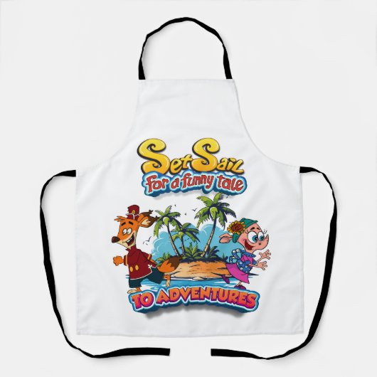Tablier Set Sail for a Funny Tale adventure island (Recto)