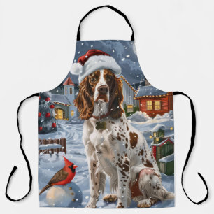Tablier Setter Anglais Merveilleux Noël Hiver Joie de Noël