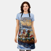 Tablier Setter Anglais Noël Bateau Fêtes (Porté)
