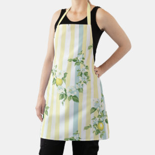 Tablier Shabby Chic Citron Série Florale Design #11