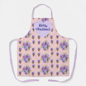 Tablier Shabby Chic Floral Polka Dot Christmas Womans Name (Recto)