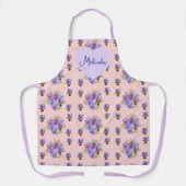 Tablier Shabby Chic Floral Polka Dot Pastel Womans Name (Recto)