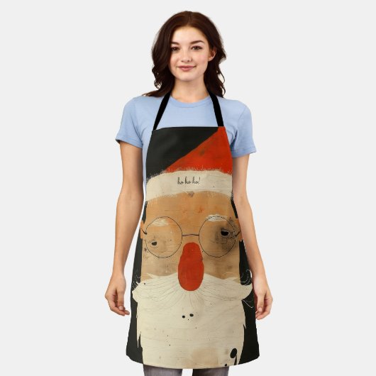 Tablier Shabby Père Noël (Porté)