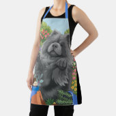 Tablier SHADY Blue Chow  All-Over Print Apron (Insitu)