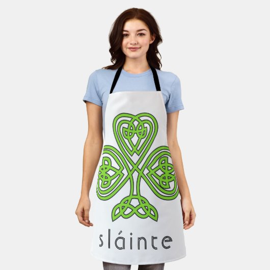 Tablier Shamrock celte Sainte Vert Saint Patrick (Porté)