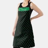 Tablier Shamrock de couleur verte tourbillonnant Polka Mot (Insitu)