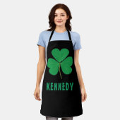 Tablier Shamrock Green Clover Irlande Celtic Irish Nom (Porté)