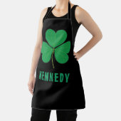 Tablier Shamrock Green Clover Irlande Celtic Irish Nom (Insitu)