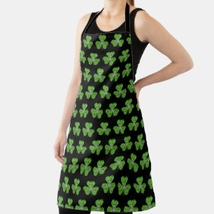 Tablier Shamrock parties scintillant Et Fleur