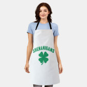 Tablier Shenanigans Shamrock Saint-Patrick Rétro (Porté)