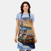 Tablier Shetland Sheepdog Christmas Boat Holiday (Porté)