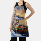 Tablier Shetland Sheepdog Christmas Boat Holiday (Insitu)