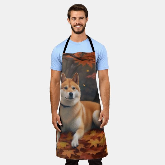 Tablier Shib Inu en automne Leaves automne Inspire (Porté)