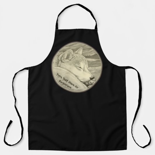 Tablier Shiba Inu Aprons Cadeaux D'Art Personnalisés Shiba (Recto)