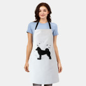 Tablier Shiba Inu Chien - Halloween Lune Silhouette Oversi (Porté)