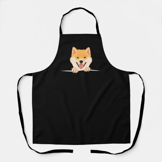 Tablier Shiba Inu souriant (Recto)